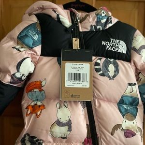 BRAND NEW WITH TAGS North face size 3-6 Months puffer snowsuit